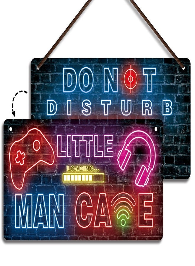 Fun-Plus Little Man Cave Sign, Game Room Decor for Boys, Gaming Room Wall Décor, Gamer's Room Must Have, Do Not Disturb Gaming is in Progress - Image 1